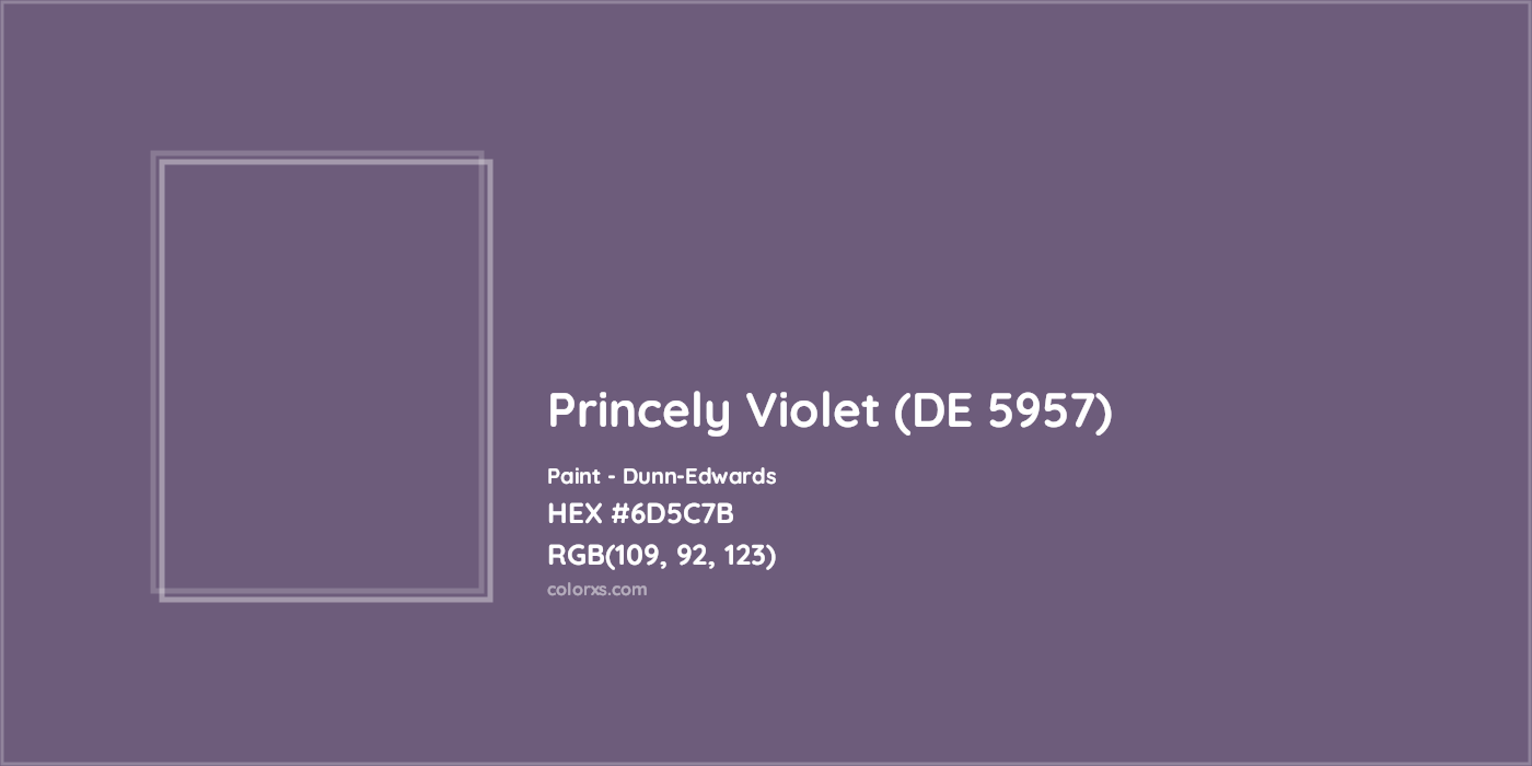 HEX #6D5C7B Princely Violet (DE 5957) Paint Dunn-Edwards - Color Code