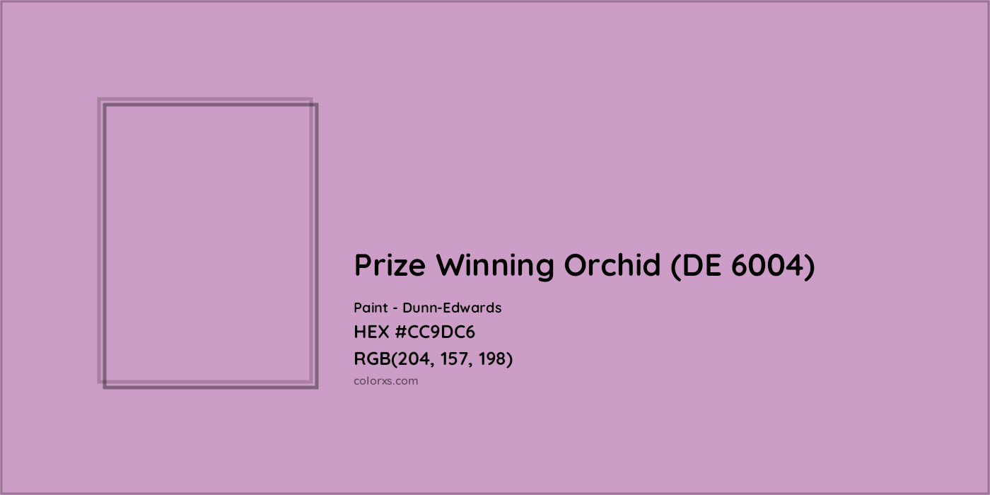 HEX #CC9DC6 Prize Winning Orchid (DE 6004) Paint Dunn-Edwards - Color Code