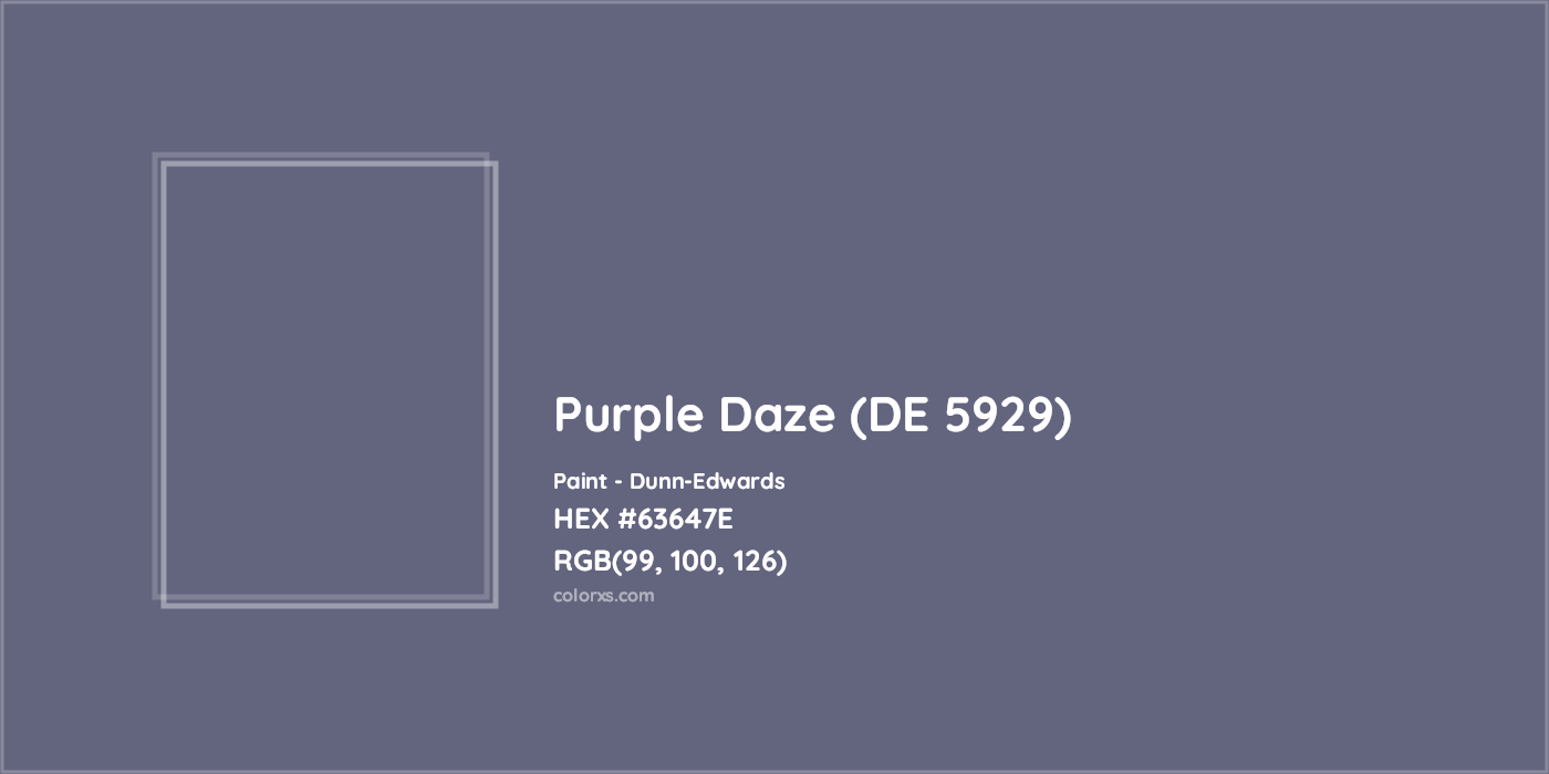 HEX #63647E Purple Daze (DE 5929) Paint Dunn-Edwards - Color Code