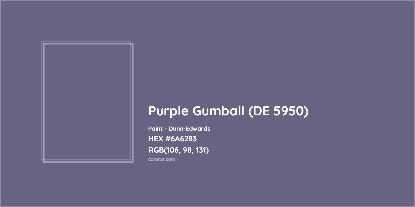 HEX #6A6283 Purple Gumball (DE 5950) Paint Dunn-Edwards - Color Code