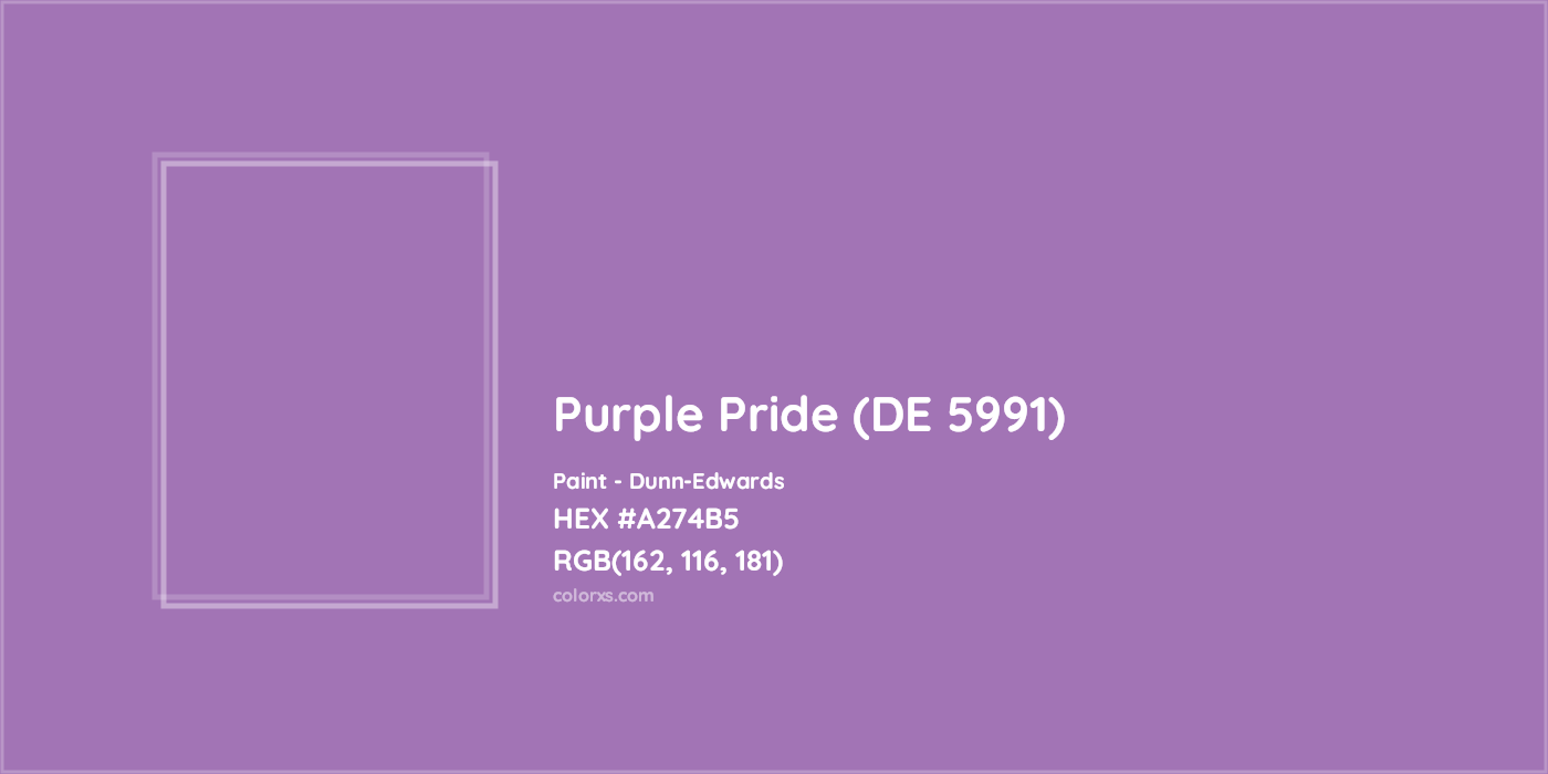 HEX #A274B5 Purple Pride (DE 5991) Paint Dunn-Edwards - Color Code