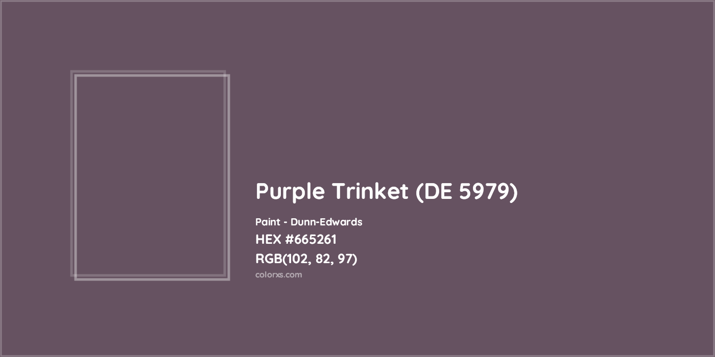 HEX #665261 Purple Trinket (DE 5979) Paint Dunn-Edwards - Color Code