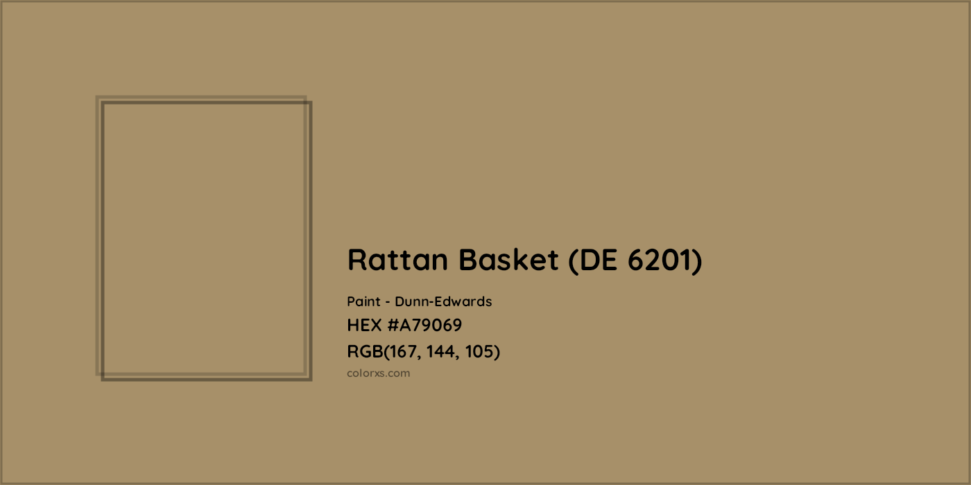 HEX #A79069 Rattan Basket (DE 6201) Paint Dunn-Edwards - Color Code