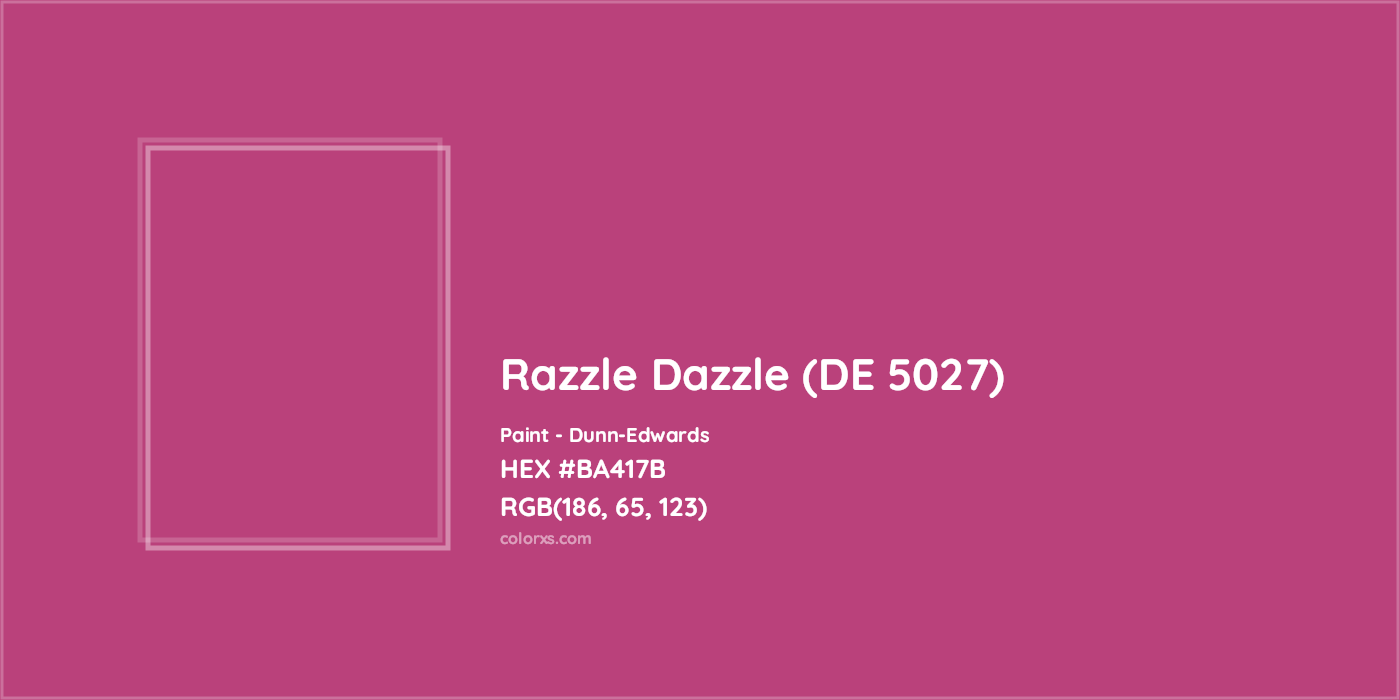 HEX #BA417B Razzle Dazzle (DE 5027) Paint Dunn-Edwards - Color Code