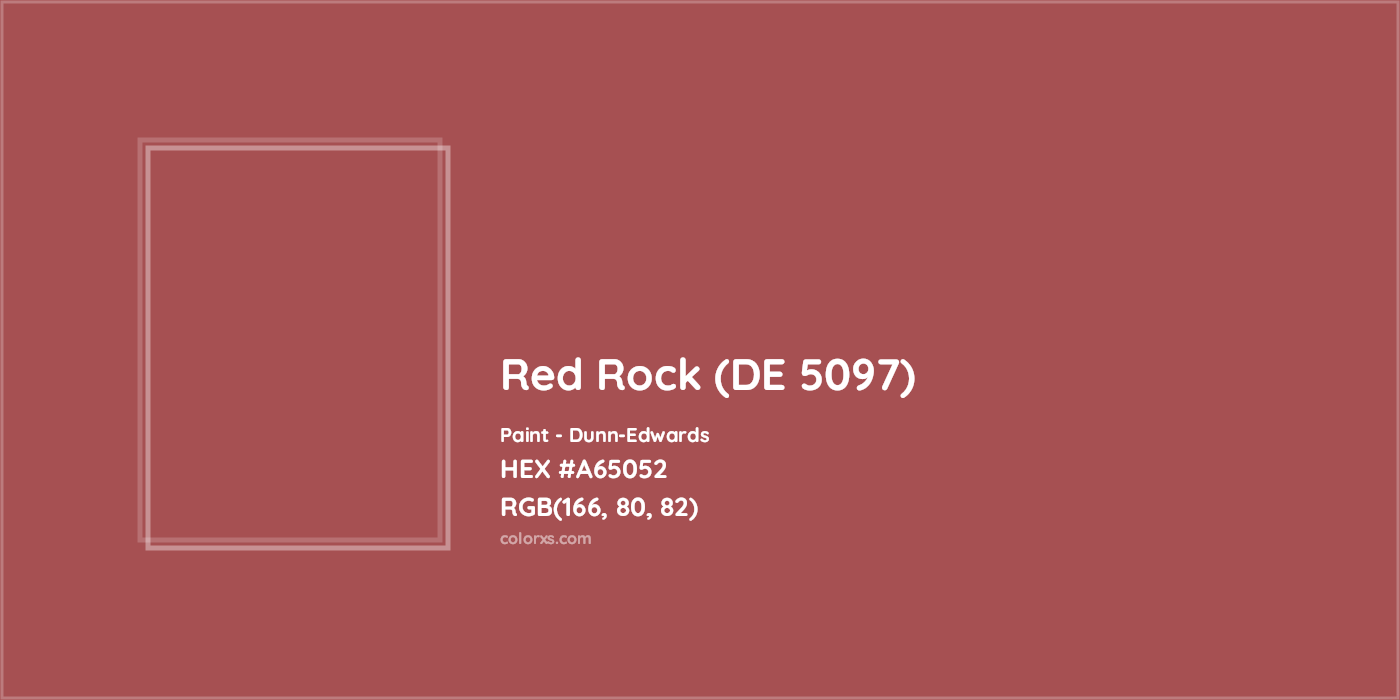 HEX #A65052 Red Rock (DE 5097) Paint Dunn-Edwards - Color Code