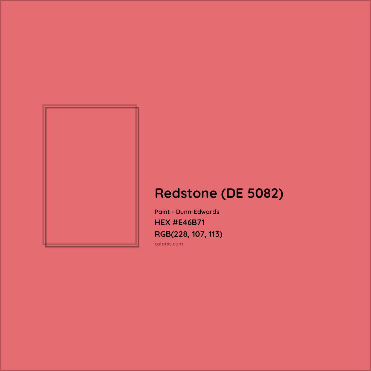 HEX #E46B71 Redstone (DE 5082) Paint Dunn-Edwards - Color Code