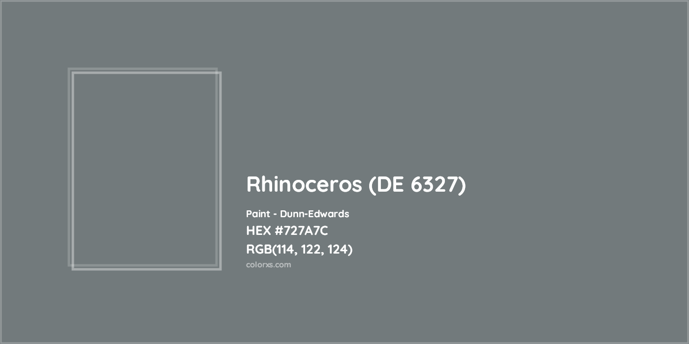 HEX #727A7C Rhinoceros (DE 6327) Paint Dunn-Edwards - Color Code