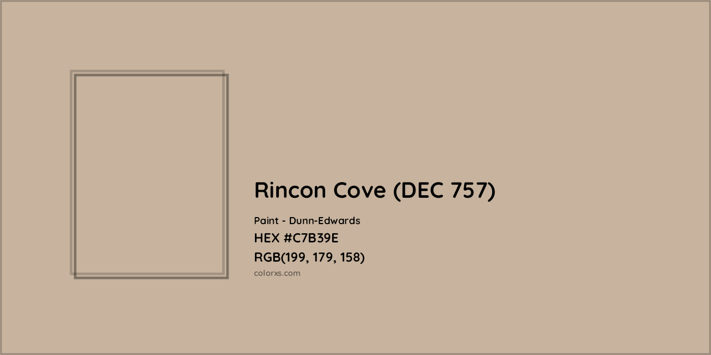 HEX #C7B39E Rincon Cove (DEC 757) Paint Dunn-Edwards - Color Code