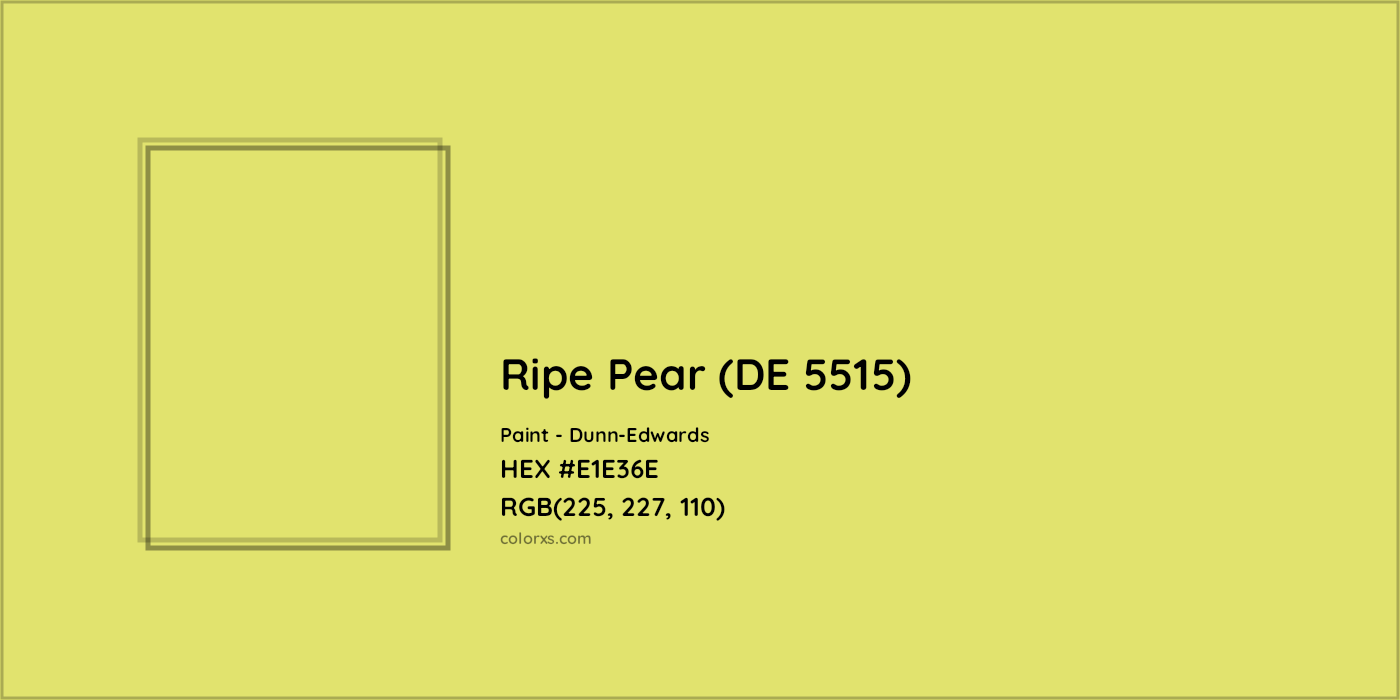 HEX #E1E36E Ripe Pear (DE 5515) Paint Dunn-Edwards - Color Code