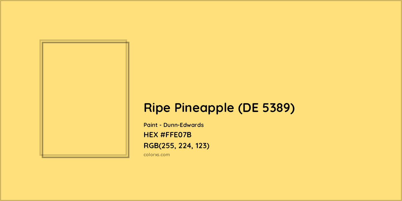 HEX #FFE07B Ripe Pineapple (DE 5389) Paint Dunn-Edwards - Color Code