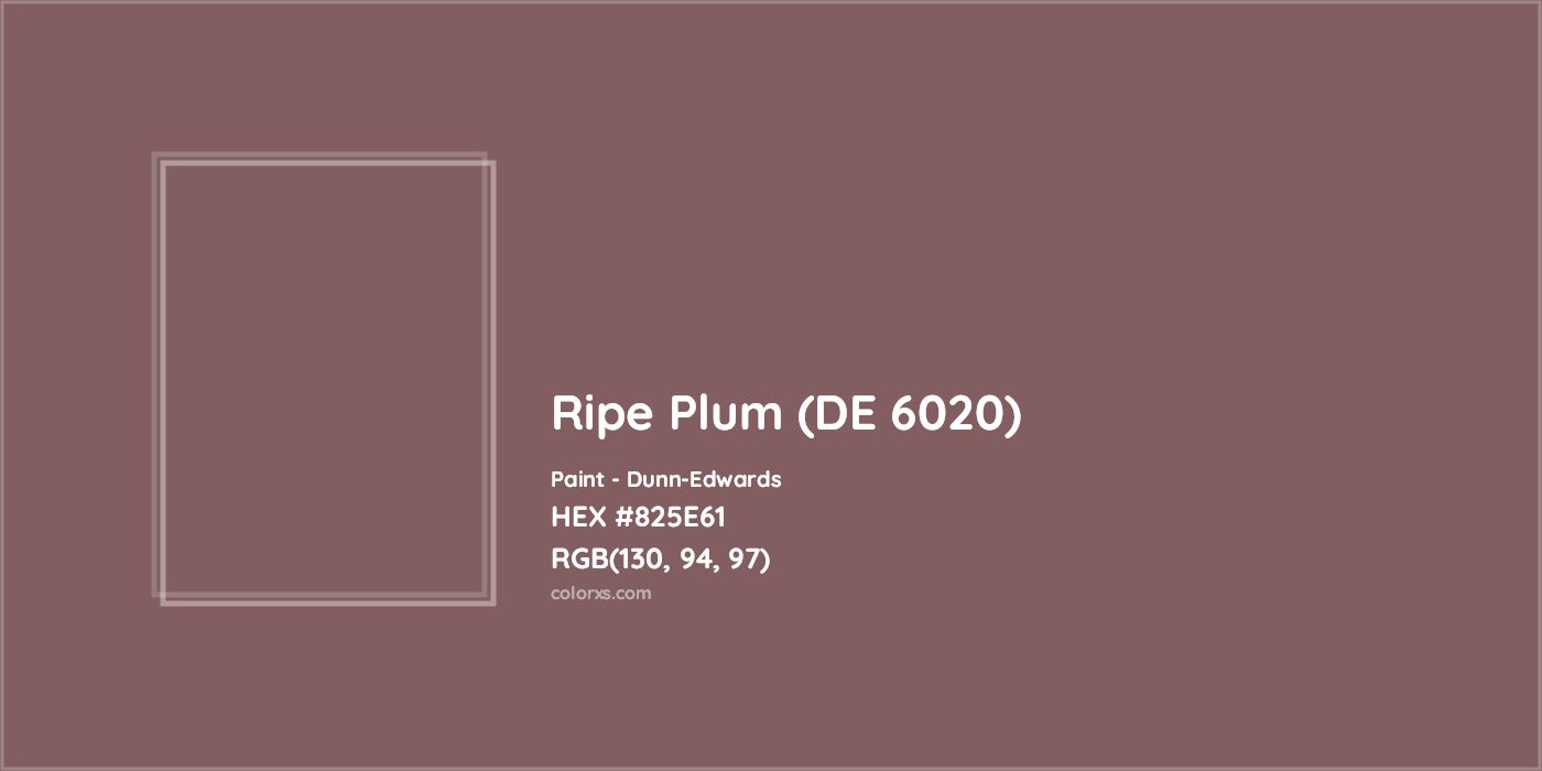 HEX #825E61 Ripe Plum (DE 6020) Paint Dunn-Edwards - Color Code