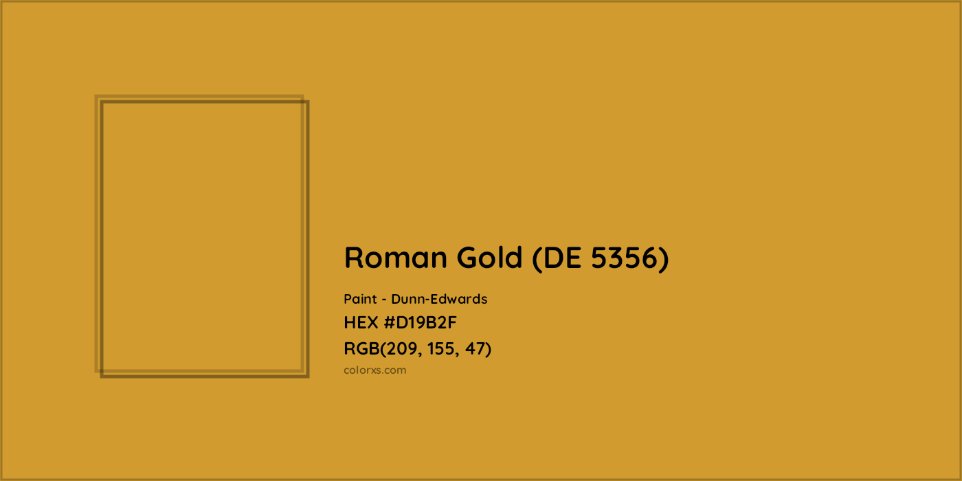 HEX #D19B2F Roman Gold (DE 5356) Paint Dunn-Edwards - Color Code