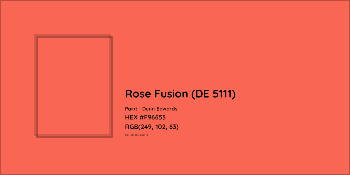 HEX #F96653 Rose Fusion (DE 5111) Paint Dunn-Edwards - Color Code