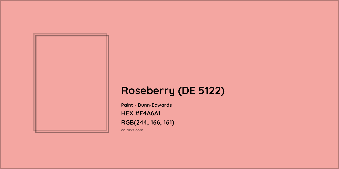 HEX #F4A6A1 Roseberry (DE 5122) Paint Dunn-Edwards - Color Code