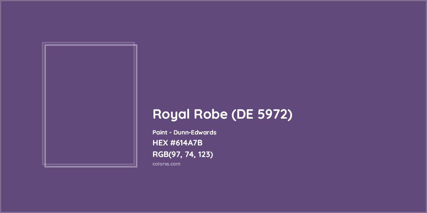 HEX #614A7B Royal Robe (DE 5972) Paint Dunn-Edwards - Color Code