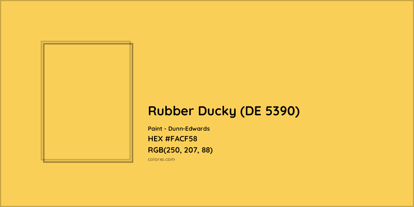 HEX #FACF58 Rubber Ducky (DE 5390) Paint Dunn-Edwards - Color Code