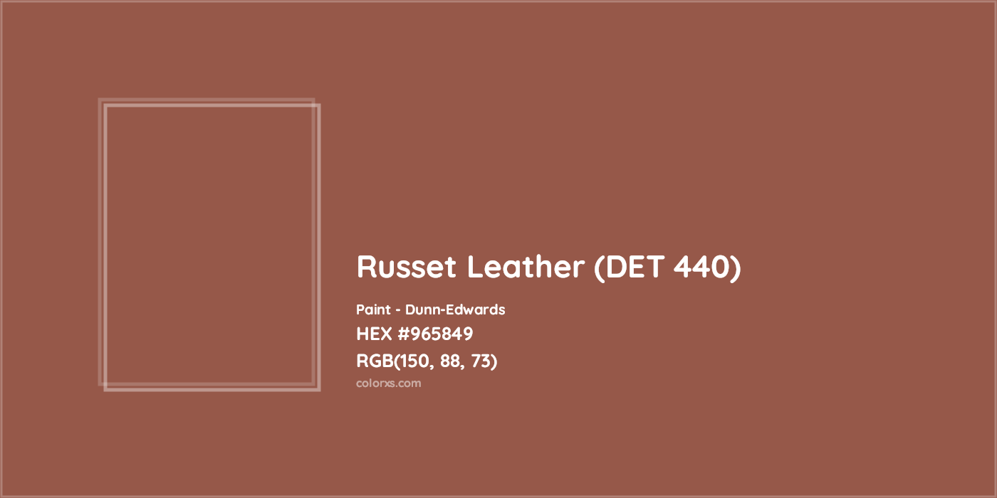 HEX #965849 Russet Leather (DET 440) Paint Dunn-Edwards - Color Code