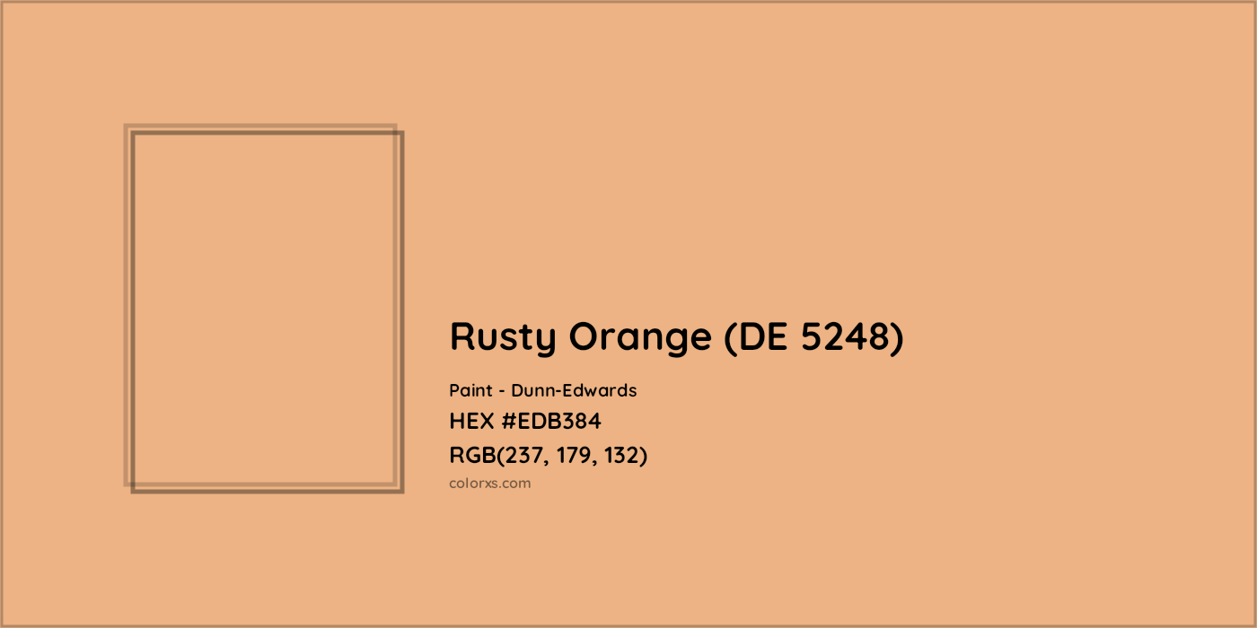 HEX #EDB384 Rusty Orange (DE 5248) Paint Dunn-Edwards - Color Code
