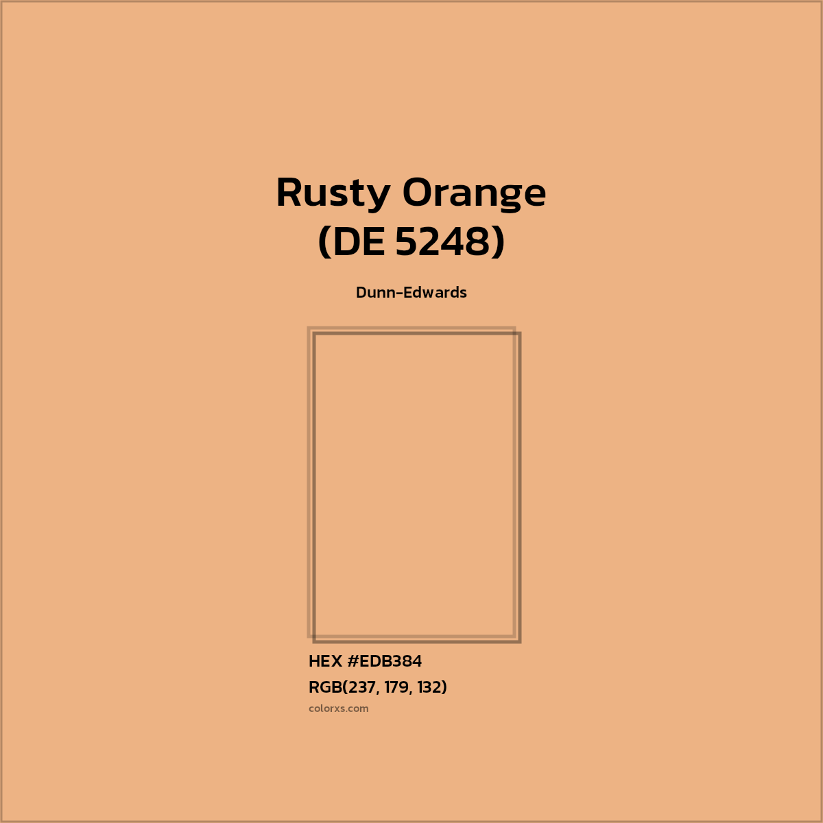 HEX #EDB384 Rusty Orange (DE 5248) Paint Dunn-Edwards - Color Code