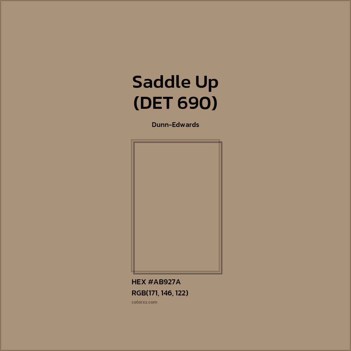 HEX #AB927A Saddle Up (DET 690) Paint Dunn-Edwards - Color Code