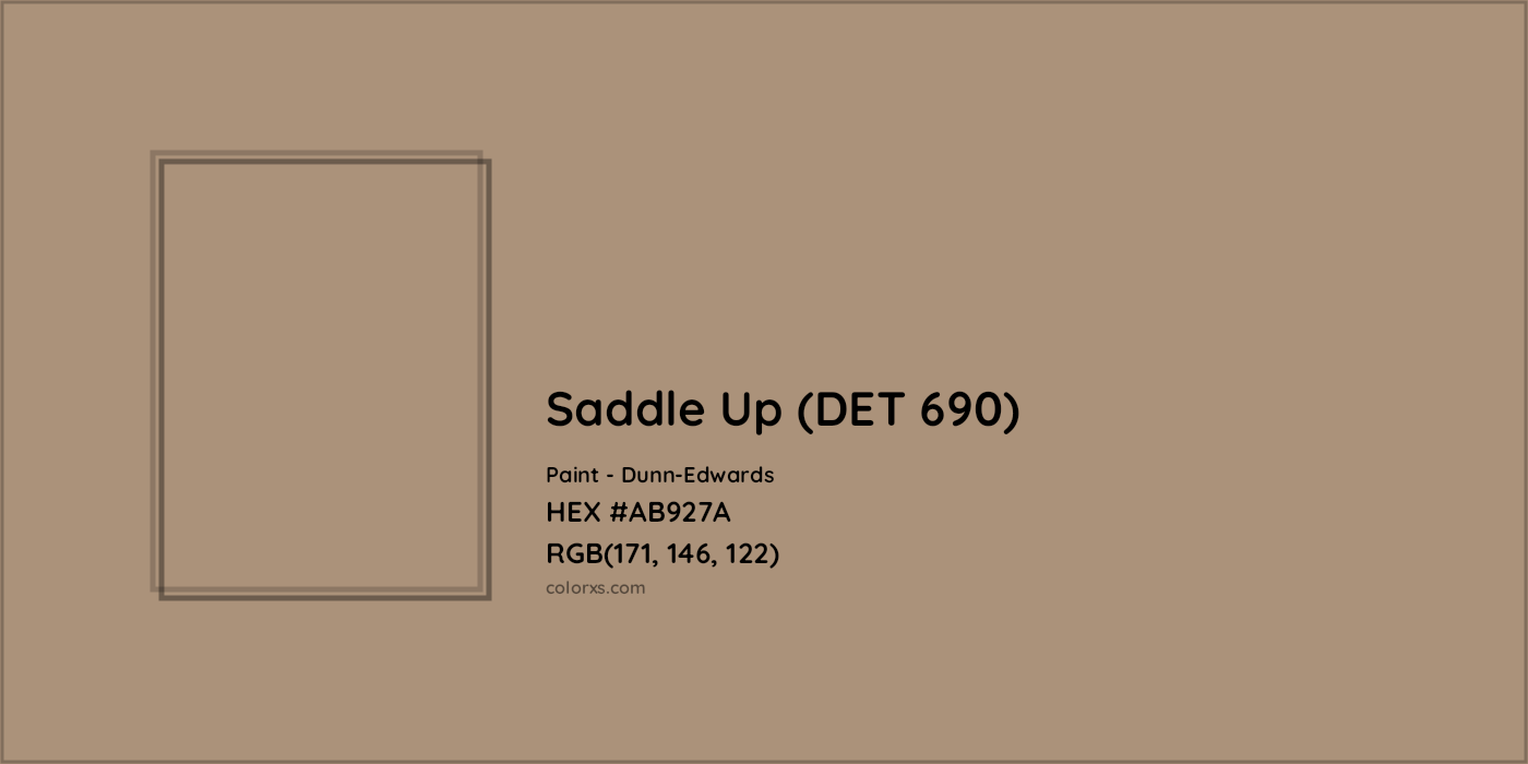 HEX #AB927A Saddle Up (DET 690) Paint Dunn-Edwards - Color Code