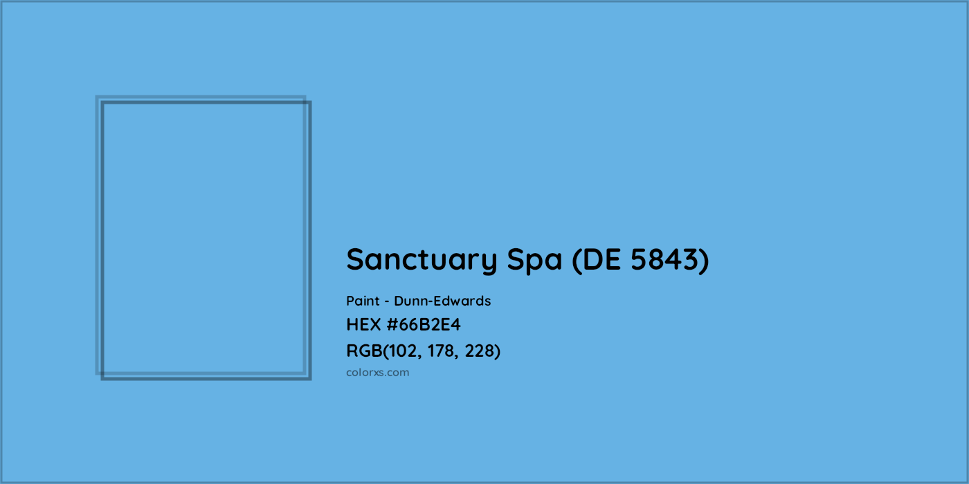 HEX #66B2E4 Sanctuary Spa (DE 5843) Paint Dunn-Edwards - Color Code