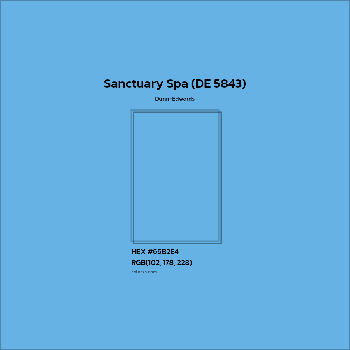 HEX #66B2E4 Sanctuary Spa (DE 5843) Paint Dunn-Edwards - Color Code