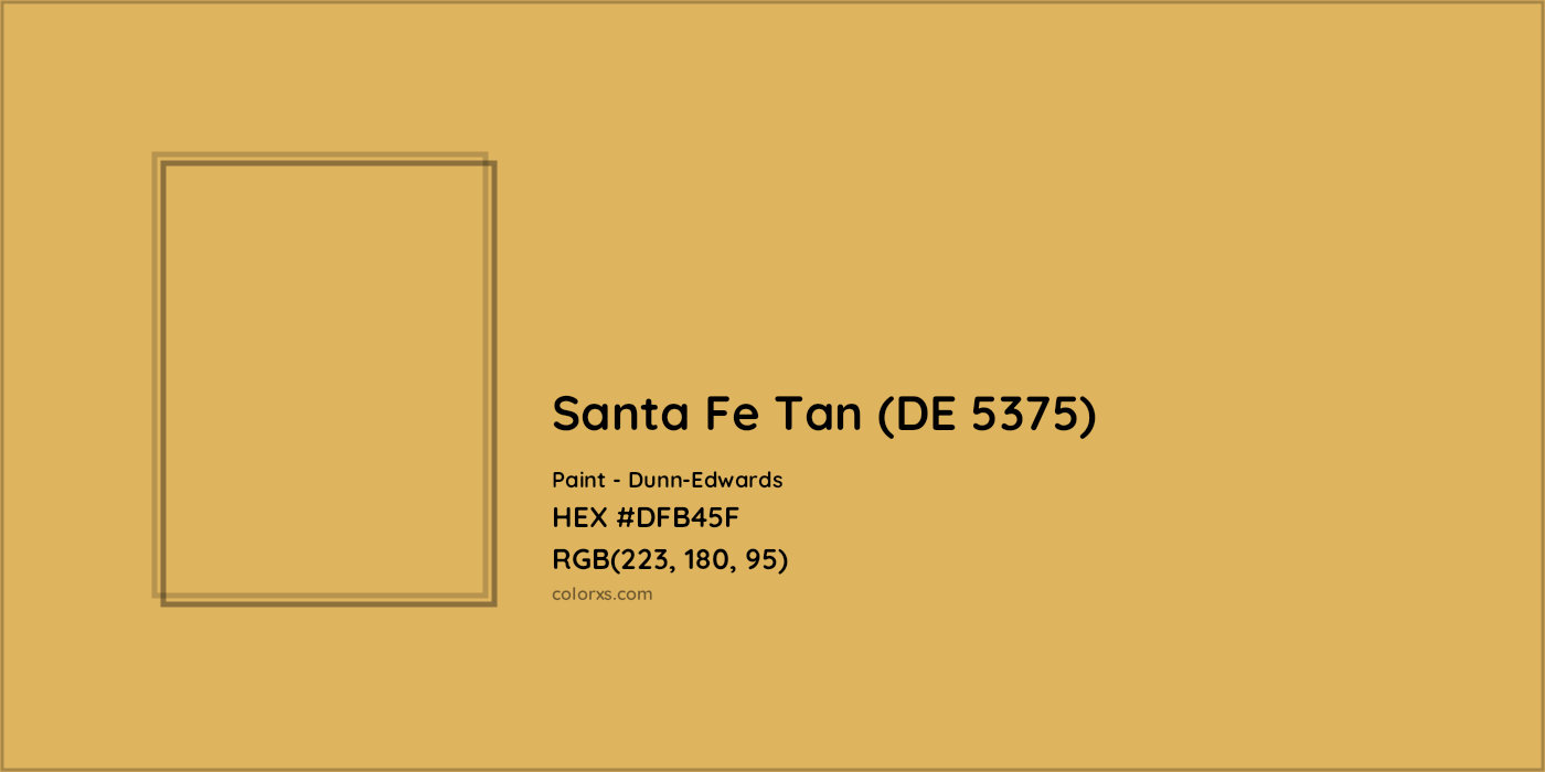 HEX #DFB45F Santa Fe Tan (DE 5375) Paint Dunn-Edwards - Color Code