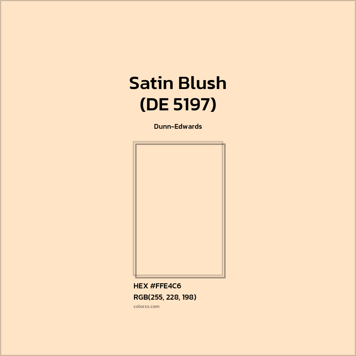 HEX #FFE4C6 Satin Blush (DE 5197) Paint Dunn-Edwards - Color Code