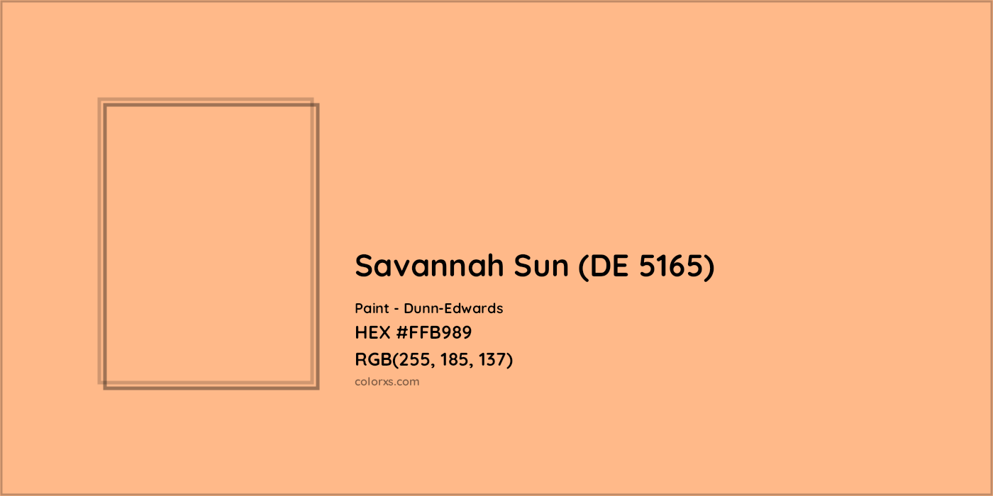 HEX #FFB989 Savannah Sun (DE 5165) Paint Dunn-Edwards - Color Code