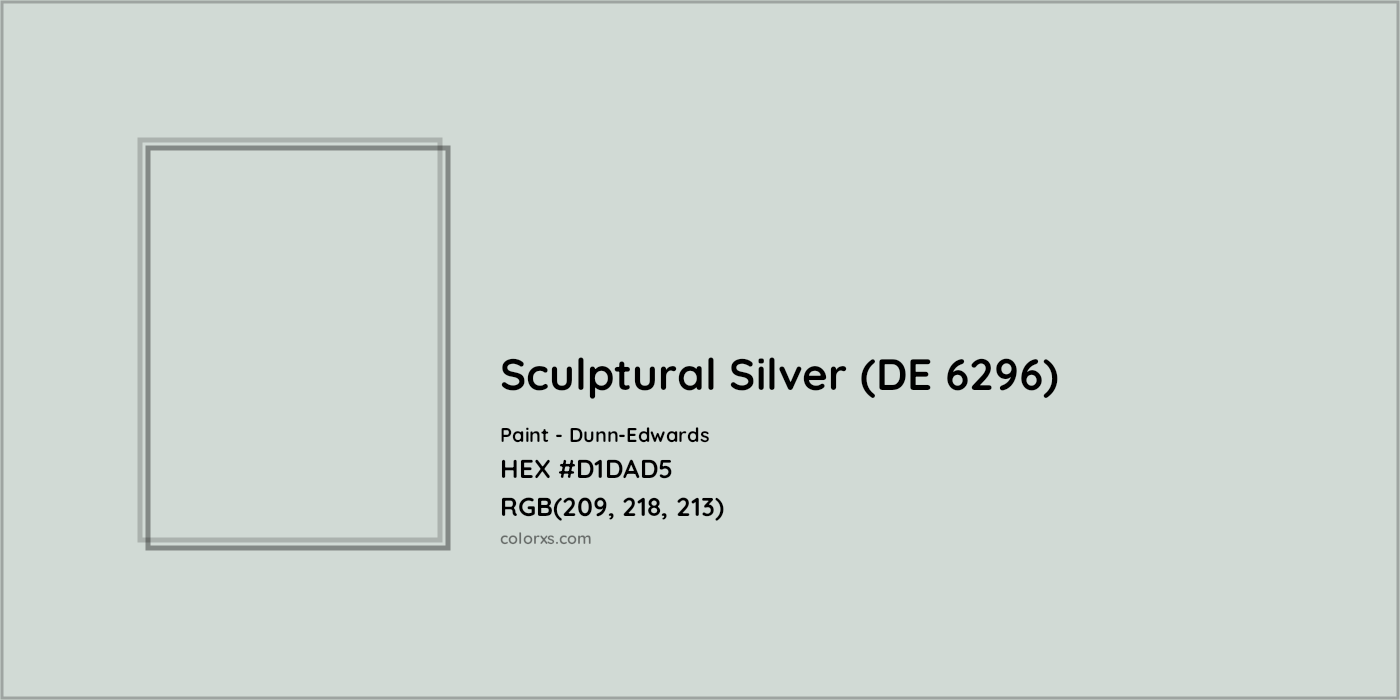 HEX #D1DAD5 Sculptural Silver (DE 6296) Paint Dunn-Edwards - Color Code