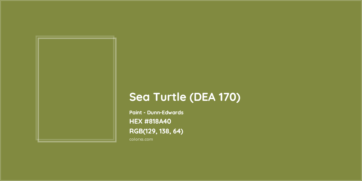 HEX #818A40 Sea Turtle (DEA 170) Paint Dunn-Edwards - Color Code