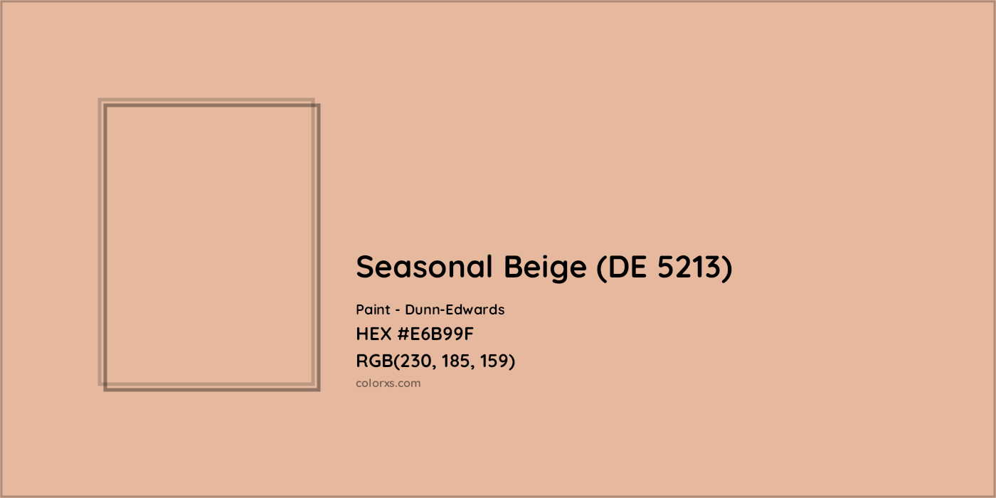 HEX #E6B99F Seasonal Beige (DE 5213) Paint Dunn-Edwards - Color Code