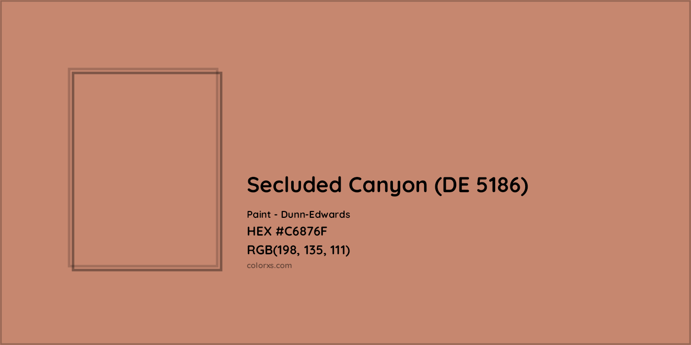 HEX #C6876F Secluded Canyon (DE 5186) Paint Dunn-Edwards - Color Code