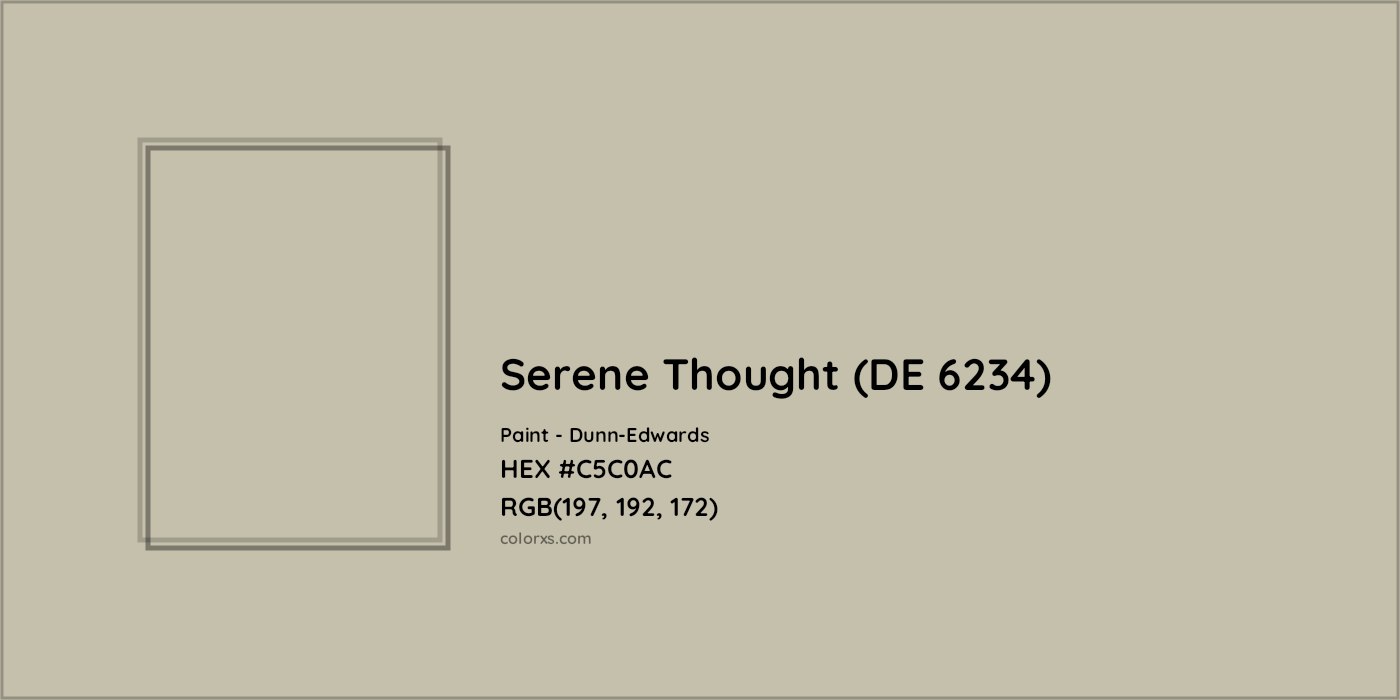 HEX #C5C0AC Serene Thought (DE 6234) Paint Dunn-Edwards - Color Code