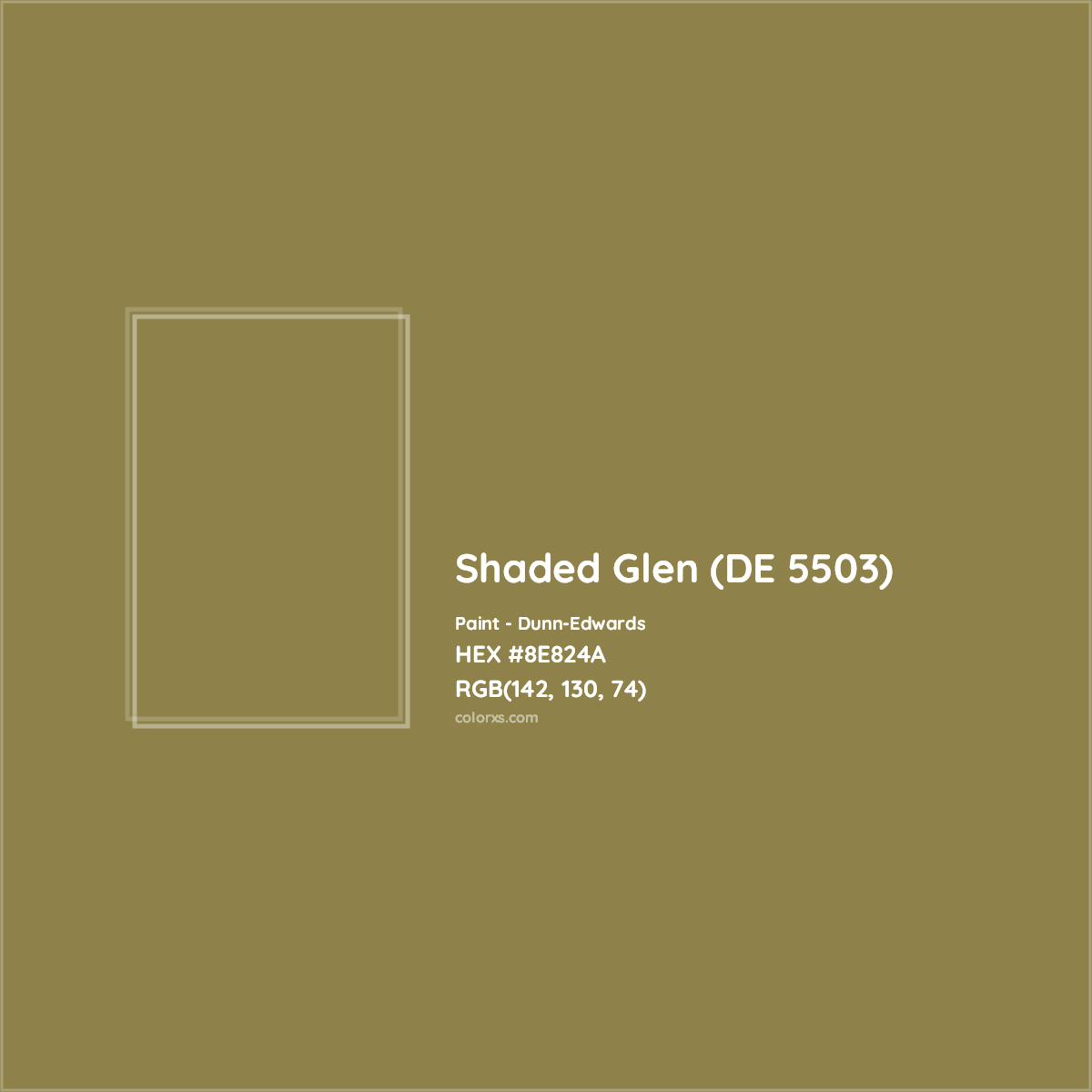 HEX #8E824A Shaded Glen (DE 5503) Paint Dunn-Edwards - Color Code