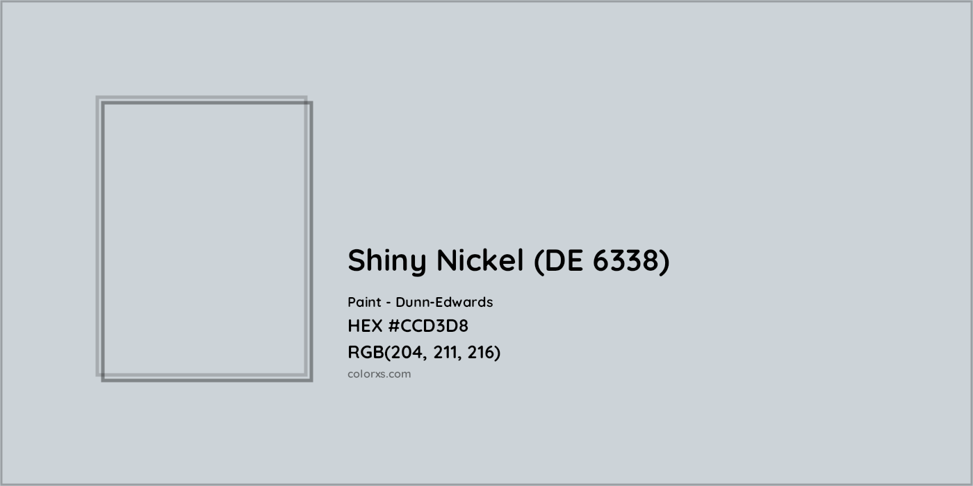 HEX #CCD3D8 Shiny Nickel (DE 6338) Paint Dunn-Edwards - Color Code