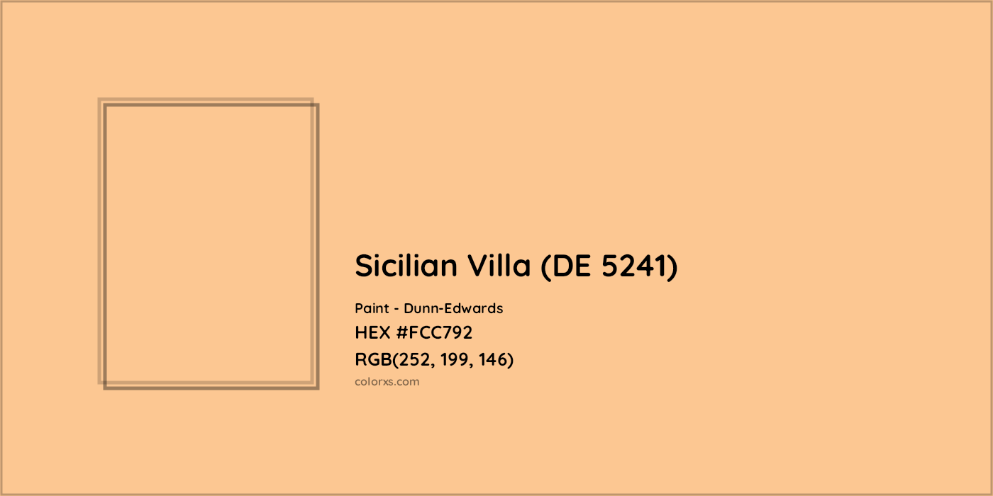 HEX #FCC792 Sicilian Villa (DE 5241) Paint Dunn-Edwards - Color Code