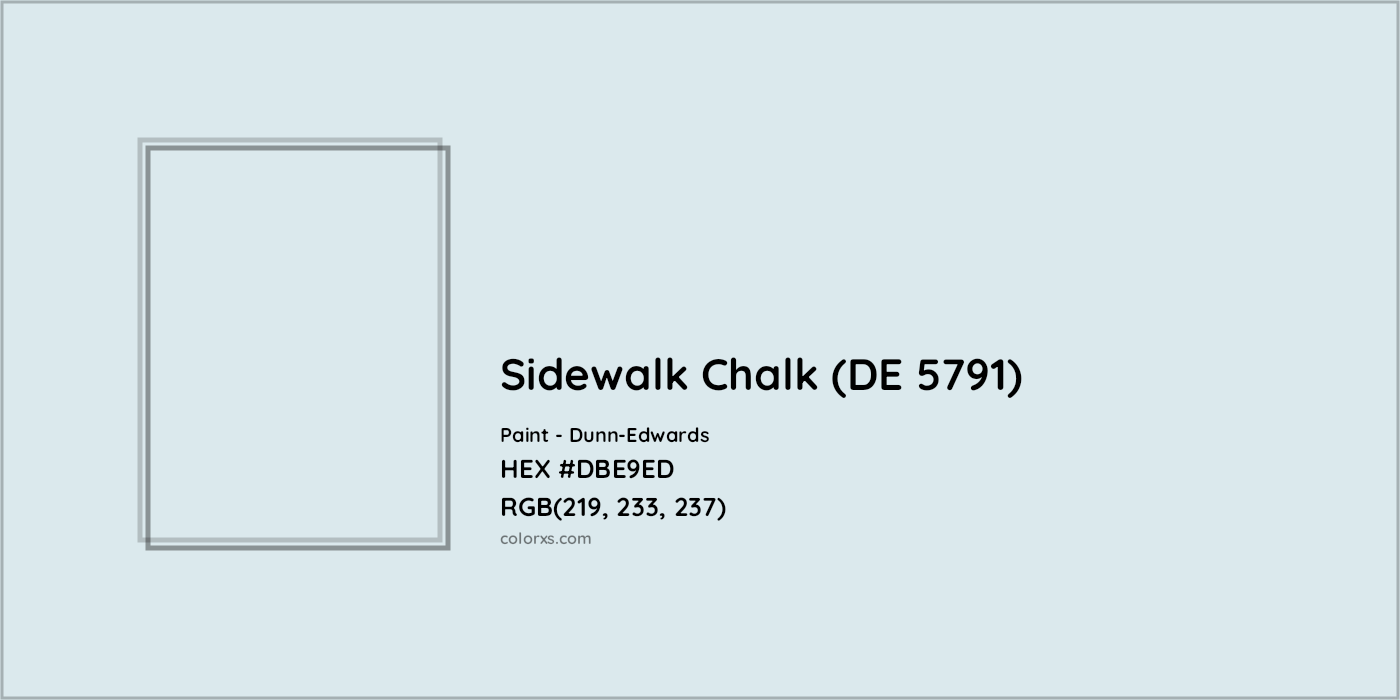 HEX #DBE9ED Sidewalk Chalk (DE 5791) Paint Dunn-Edwards - Color Code