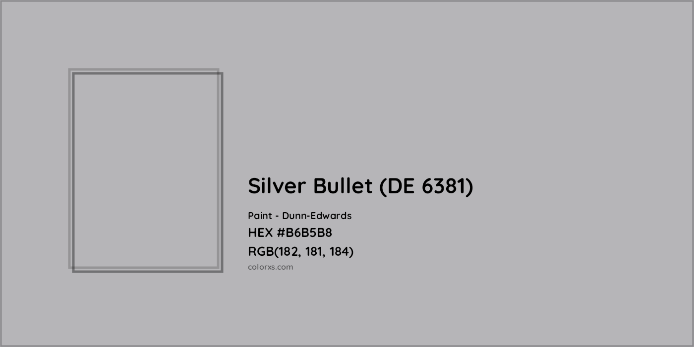 HEX #B6B5B8 Silver Bullet (DE 6381) Paint Dunn-Edwards - Color Code