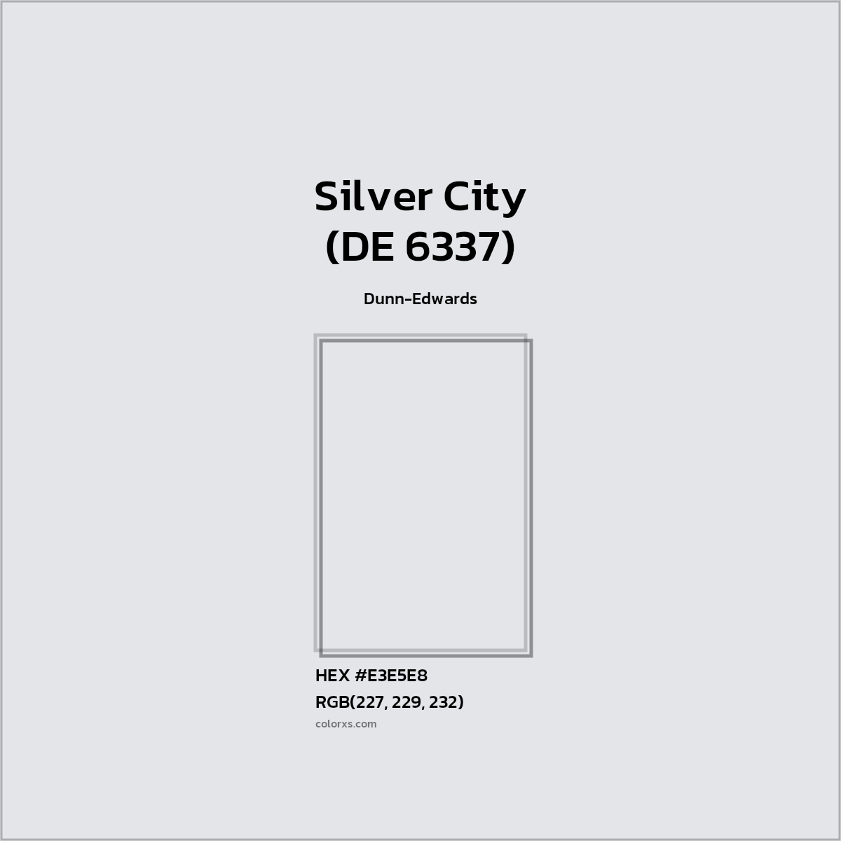 HEX #E3E5E8 Silver City (DE 6337) Paint Dunn-Edwards - Color Code