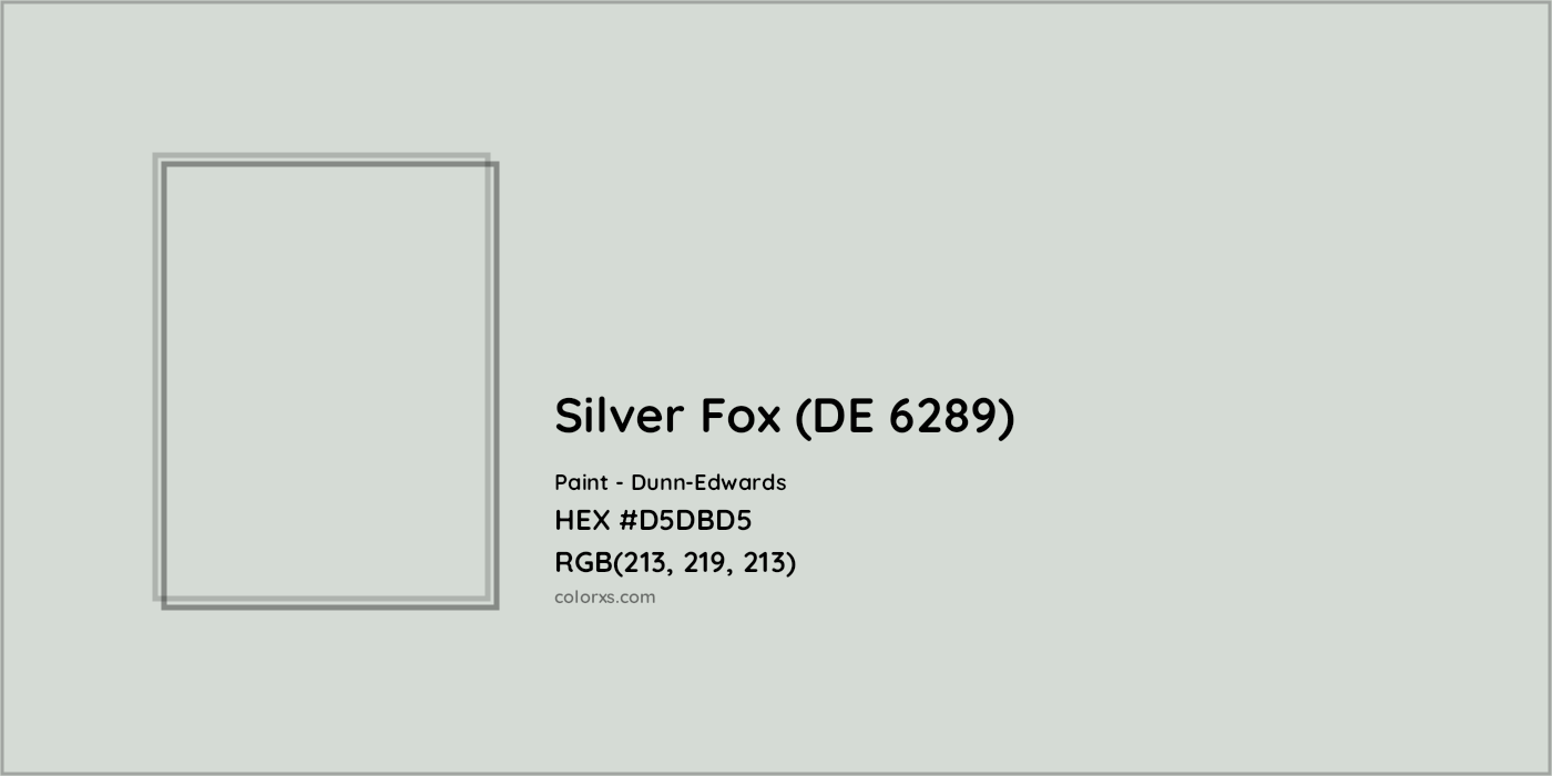 HEX #D5DBD5 Silver Fox (DE 6289) Paint Dunn-Edwards - Color Code