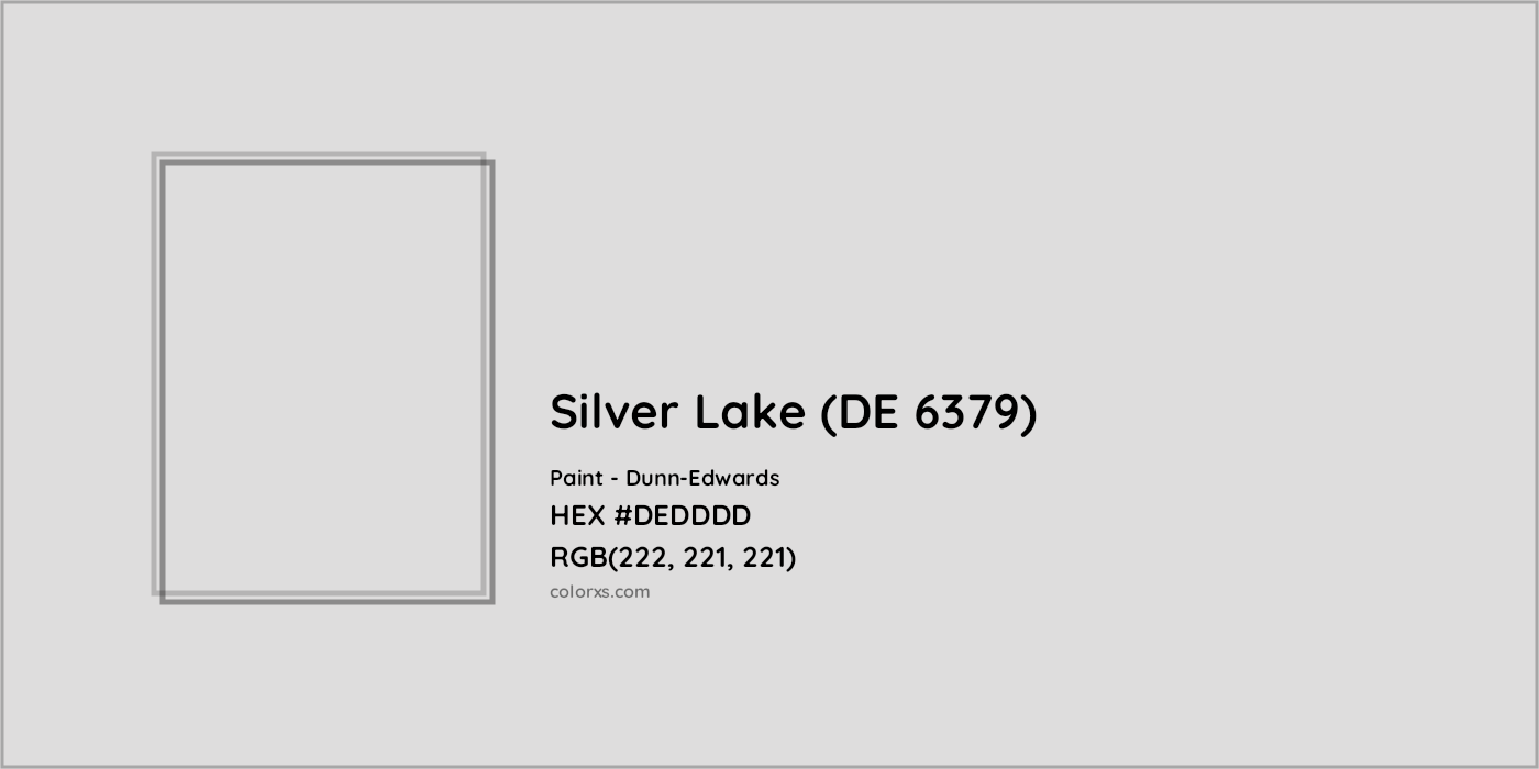 HEX #DEDDDD Silver Lake (DE 6379) Paint Dunn-Edwards - Color Code