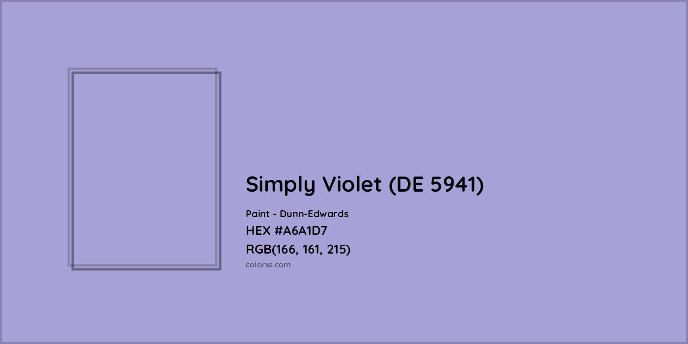 HEX #A6A1D7 Simply Violet (DE 5941) Paint Dunn-Edwards - Color Code