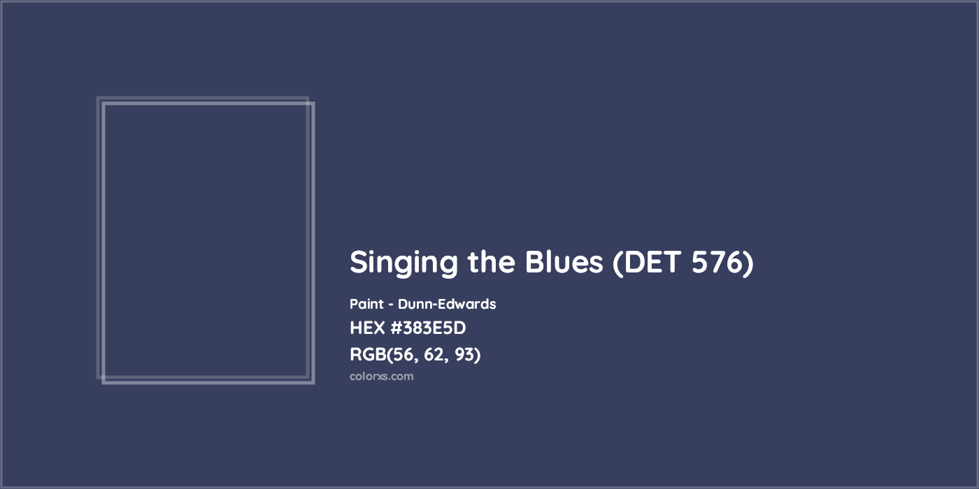 HEX #383E5D Singing the Blues (DET 576) Paint Dunn-Edwards - Color Code
