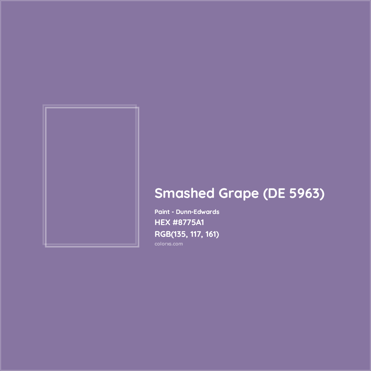 HEX #8775A1 Smashed Grape (DE 5963) Paint Dunn-Edwards - Color Code