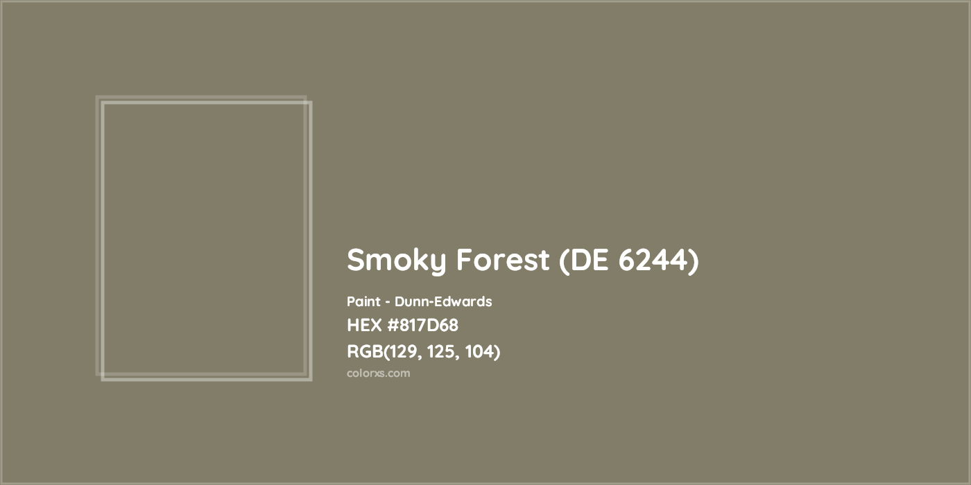 HEX #817D68 Smoky Forest (DE 6244) Paint Dunn-Edwards - Color Code