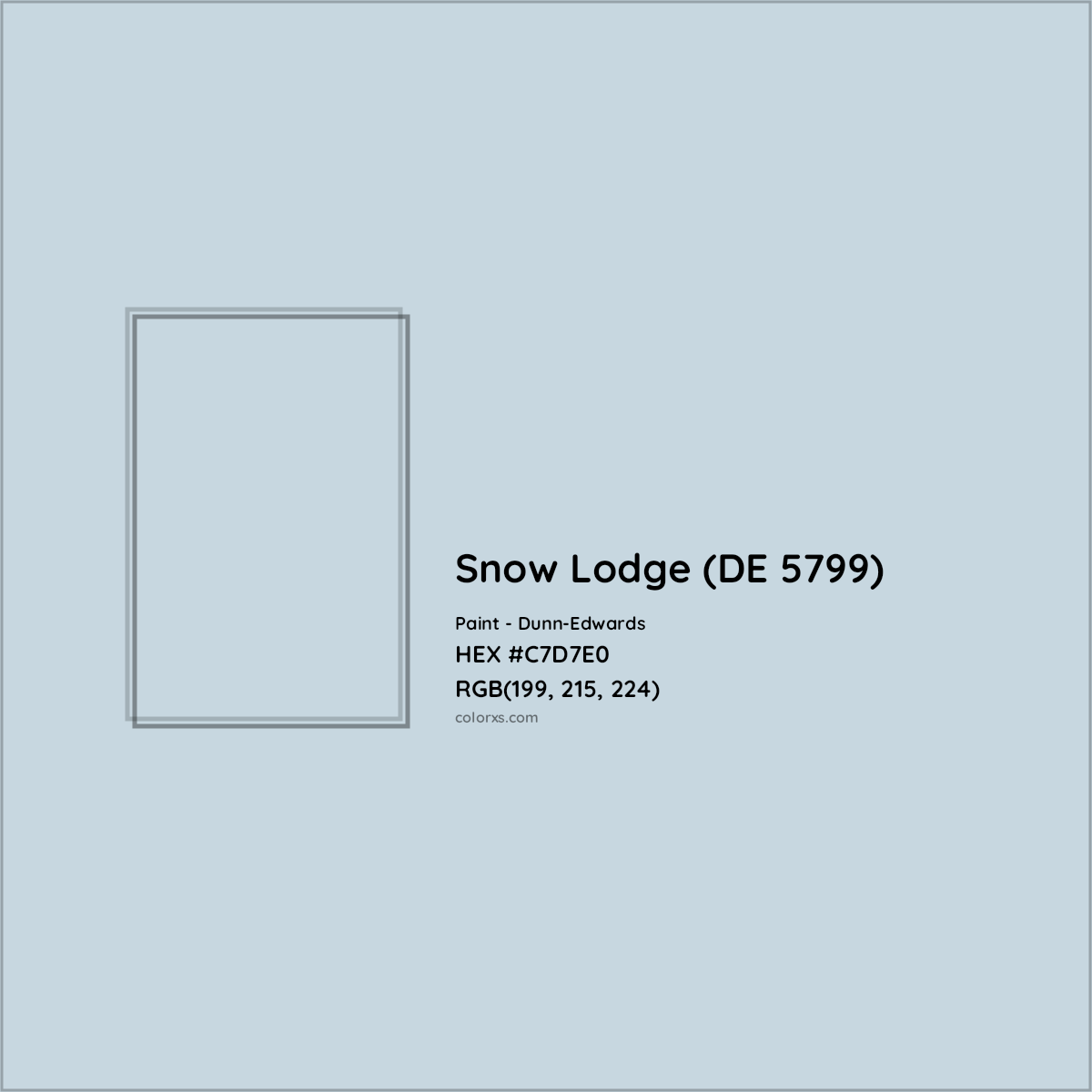 HEX #C7D7E0 Snow Lodge (DE 5799) Paint Dunn-Edwards - Color Code