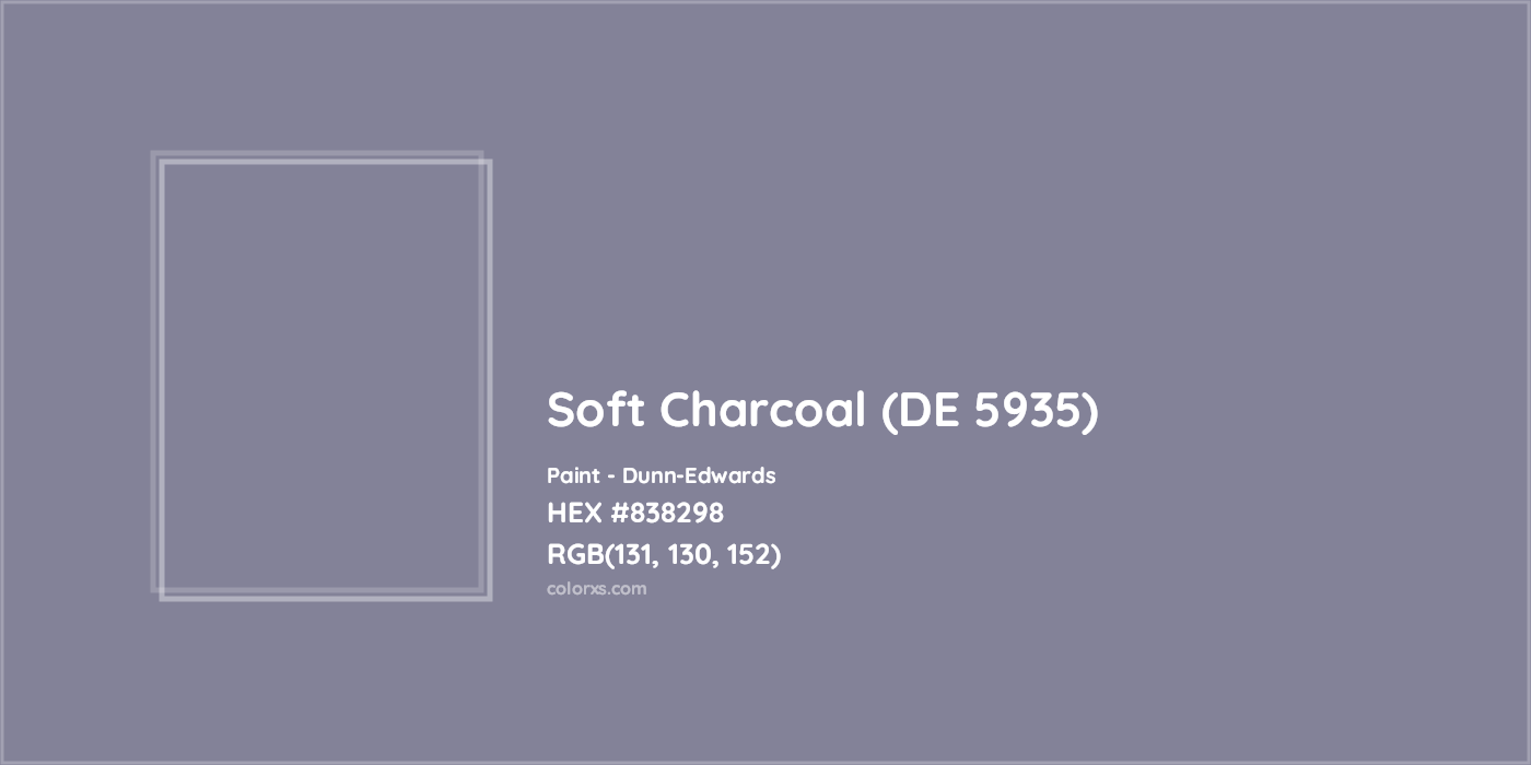 HEX #838298 Soft Charcoal (DE 5935) Paint Dunn-Edwards - Color Code