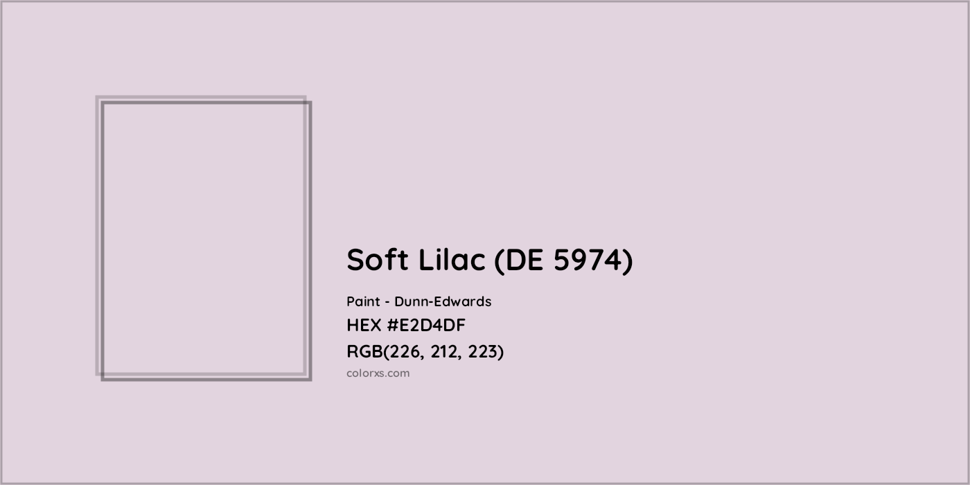 HEX #E2D4DF Soft Lilac (DE 5974) Paint Dunn-Edwards - Color Code